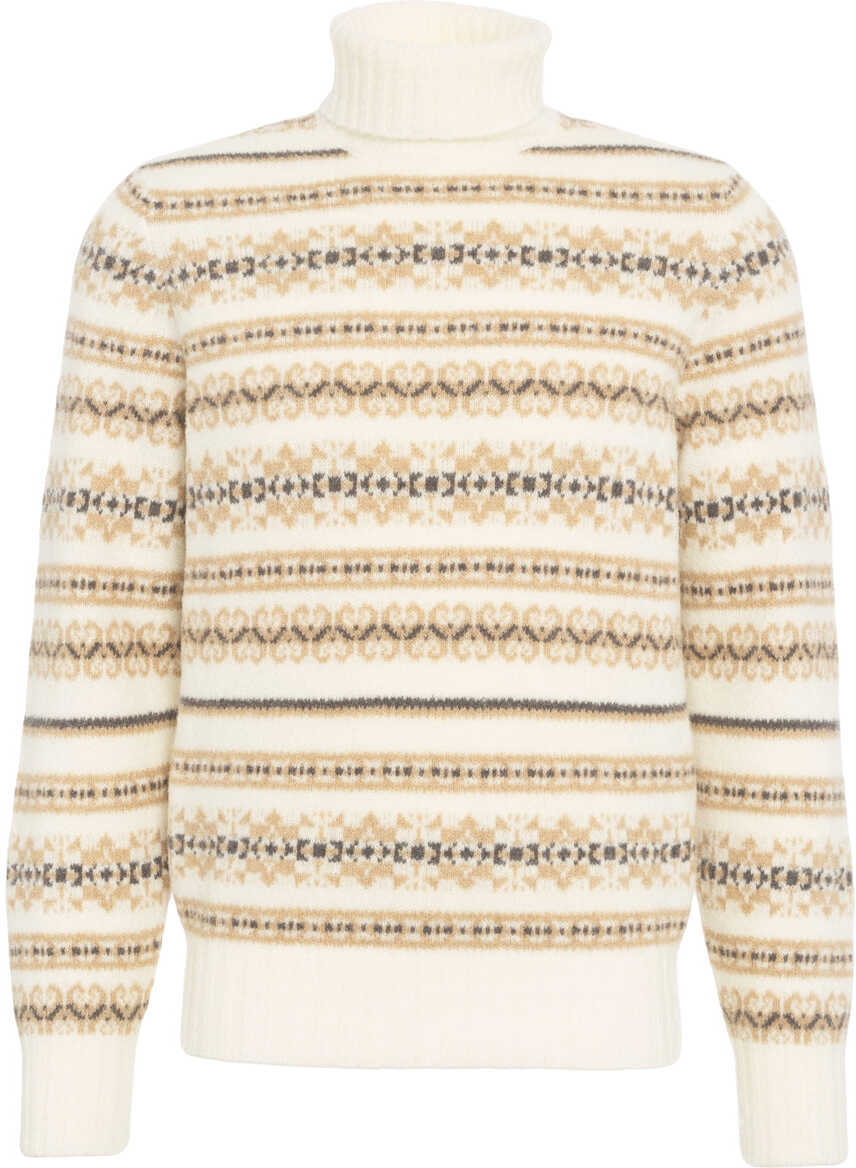 Pulovere Gender Turtleneck sweater with pattern Beige Barbati (BM 19329590) 1