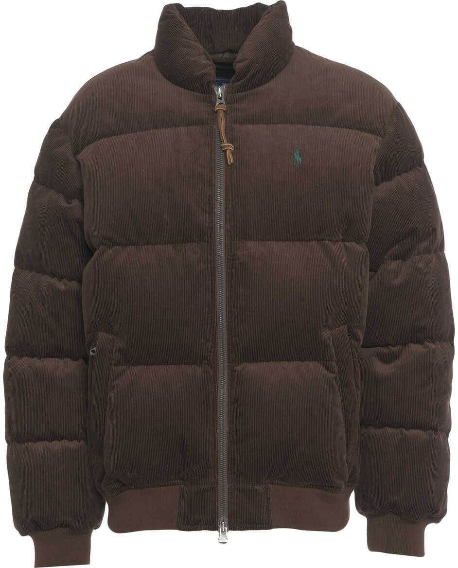 Geci de iarna Ralph Lauren Corduroy puffer jacket Brown Barbati (BM 19329593) 2