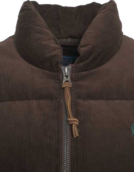 Geci de iarna Ralph Lauren Corduroy puffer jacket Brown Barbati (BM 19329593) 4
