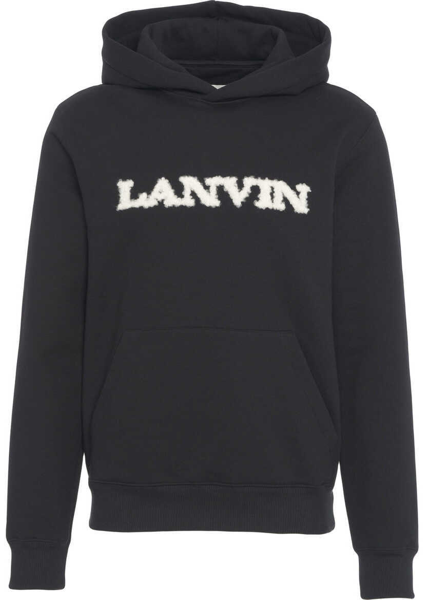 Bluze de trening Lanvin Hoodie with logo lettering Black Barbati (BM 19329599) 2