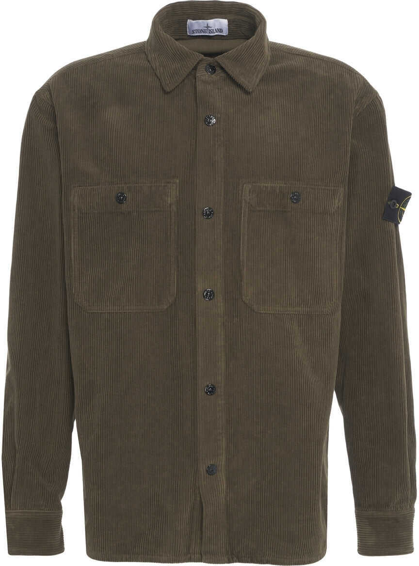 Jachete Stone Island Corduroy Overshirt Olive Barbati (BM 19329614) 1