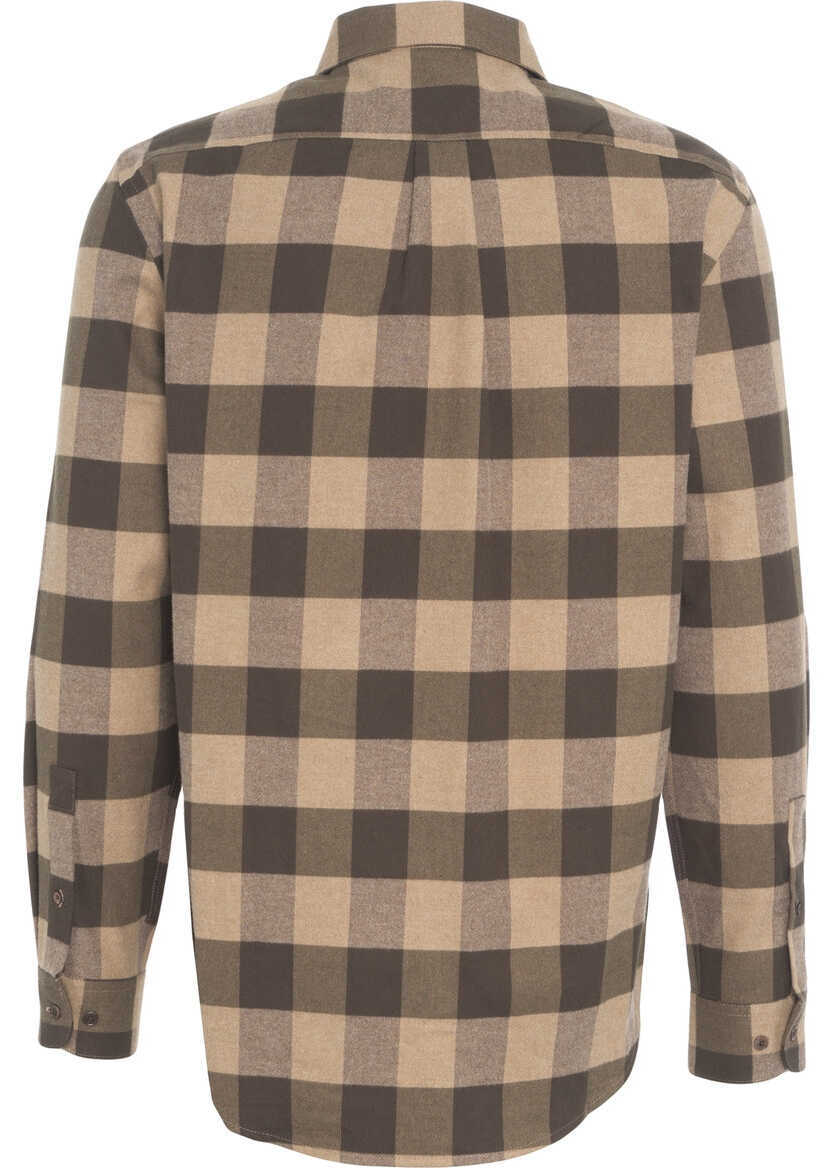 Camasi office Portuguese Shirt with checked pattern Olive Barbati (BM 19329668) 3