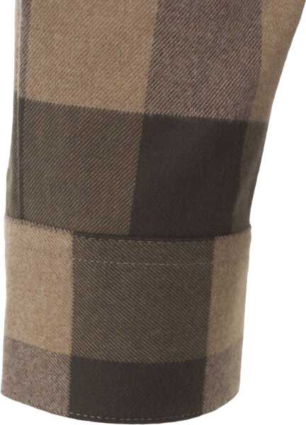 Camasi office Portuguese Shirt with checked pattern Olive Barbati (BM 19329668) 4