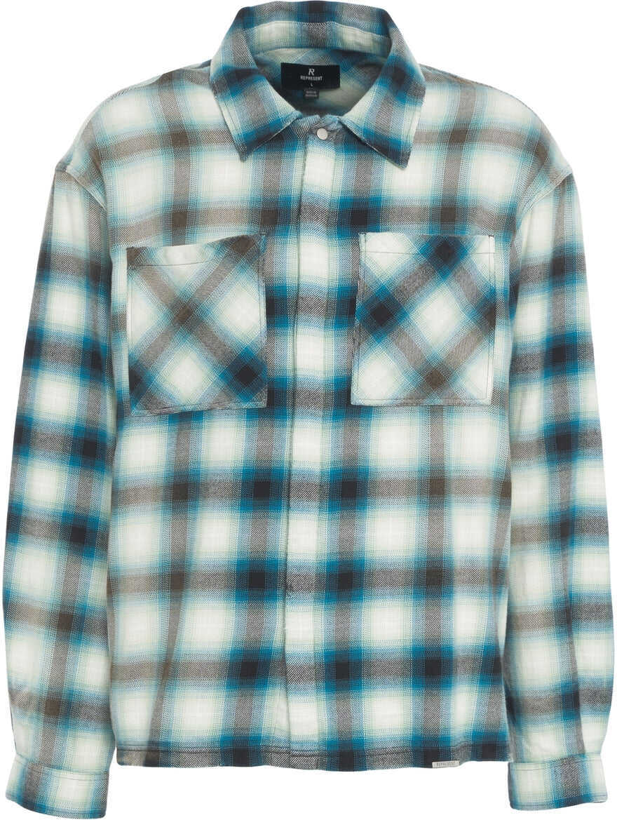 Camasi office REPRESENT Check shirt Blue Barbati (BM 19329671) 2