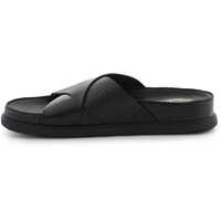 Slapi pentru Baieti - Saboti Clarks Torford Cross Black Leather Black Baieti (BM 19329737) - B-mall.ro