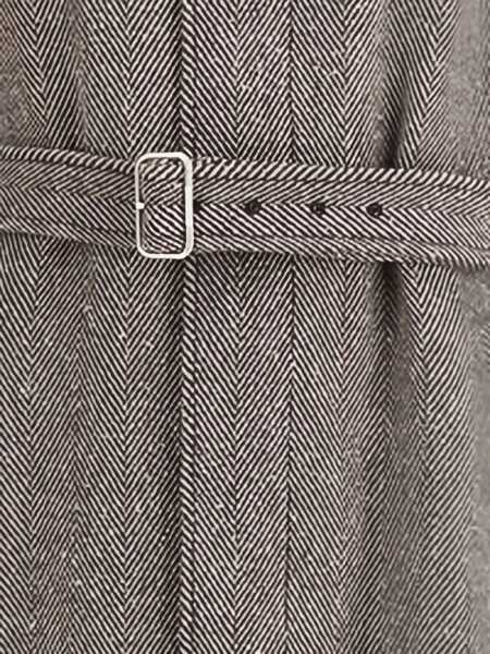 Paltoane Ferragamo Coat in herringbone-patterned fabric BEIGE PATTERNED MEDIUM Barbati (BM 19329761) 4