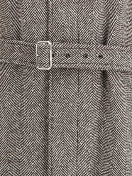 Paltoane Ferragamo Coat in herringbone-patterned fabric BEIGE PATTERNED MEDIUM Barbati (BM 19329761) 5