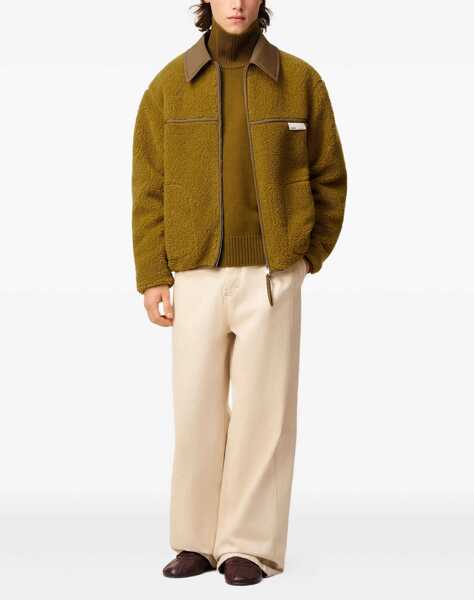 Bomber jacket AMI Paris Shearling bomber Jacket VERT LICHEN Barbati (BM 19329785) 2