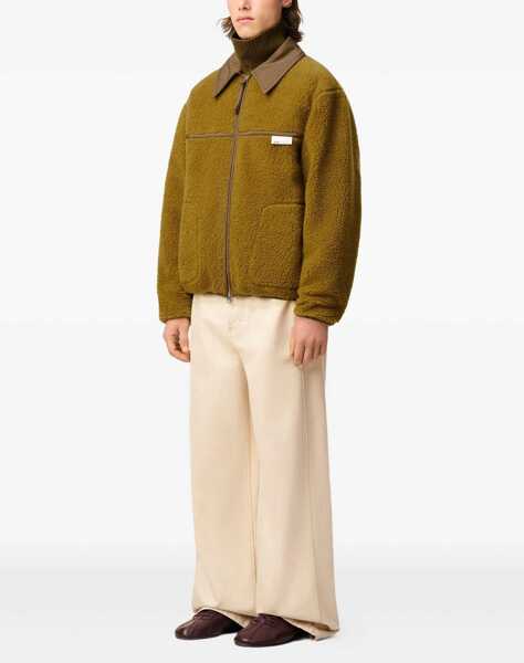 Bomber jacket AMI Paris Shearling bomber Jacket VERT LICHEN Barbati (BM 19329785) 3