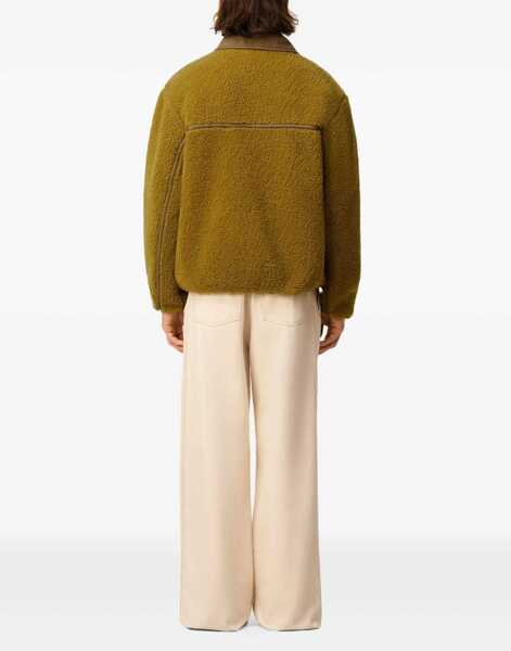 Bomber jacket AMI Paris Shearling bomber Jacket VERT LICHEN Barbati (BM 19329785) 4