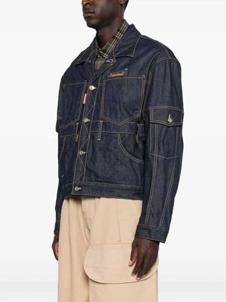Jachete DSQUARED2 Cargo Denim Jacket NAVY BLUE Barbati (BM 19329803) 3