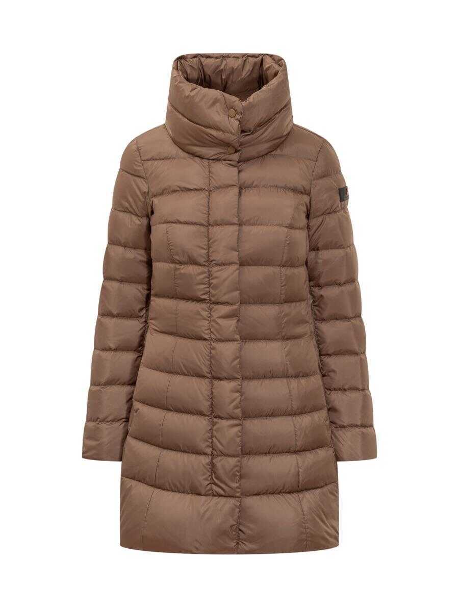 Geci de iarna Peuterey Peuterey Peuterey Brown Down Jacket With High Collar BROWN Femei (BM 19329930) 1