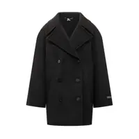 Paltoane Duno Duno Oversized Double-Breasted Coat Black Femei