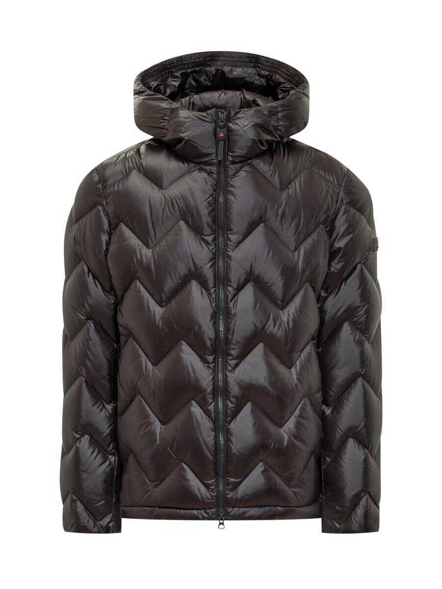 Geci de iarna Peuterey Peuterey Peuterey Glossy Black Down Jacket With Hood Black Barbati (BM 19329960) 1