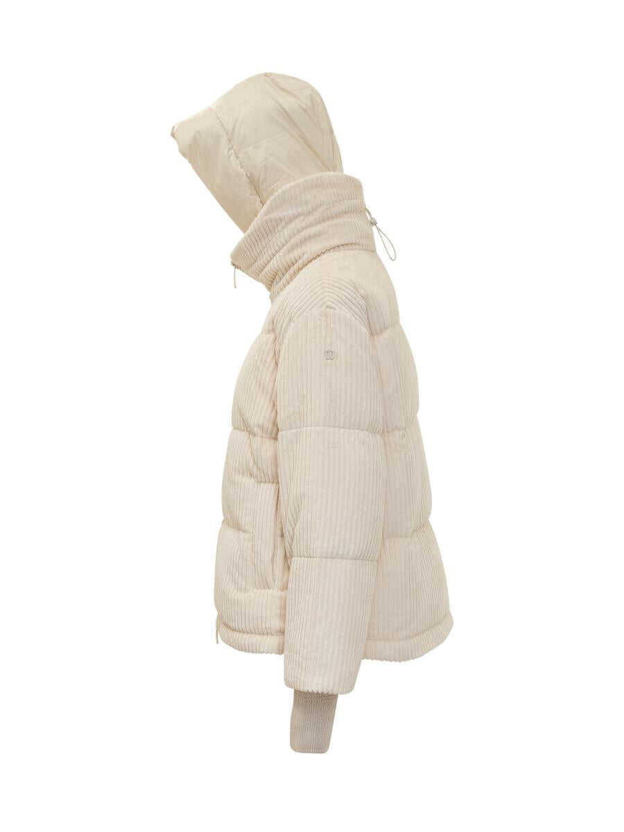 Geci de iarna DUNO Duno Duno Beige Corduroy Down Jacket WHITE Femei (BM 19331130) 3
