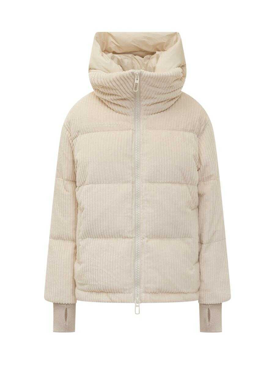 Geci de iarna DUNO Duno Duno Beige Corduroy Down Jacket WHITE Femei (BM 19331130) 1