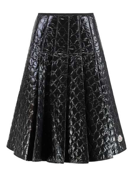 Fuste Moncler Moncler Gonna Midi Padded With Quilted Checkered Pattern Black Femei (BM 19331322) 1