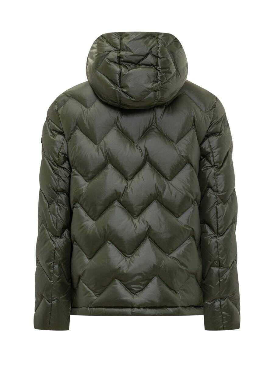 Geci de iarna Peuterey Peuterey Peuterey Green Quilted Down Jacket With Hood GREEN Barbati (BM 19331325) 2