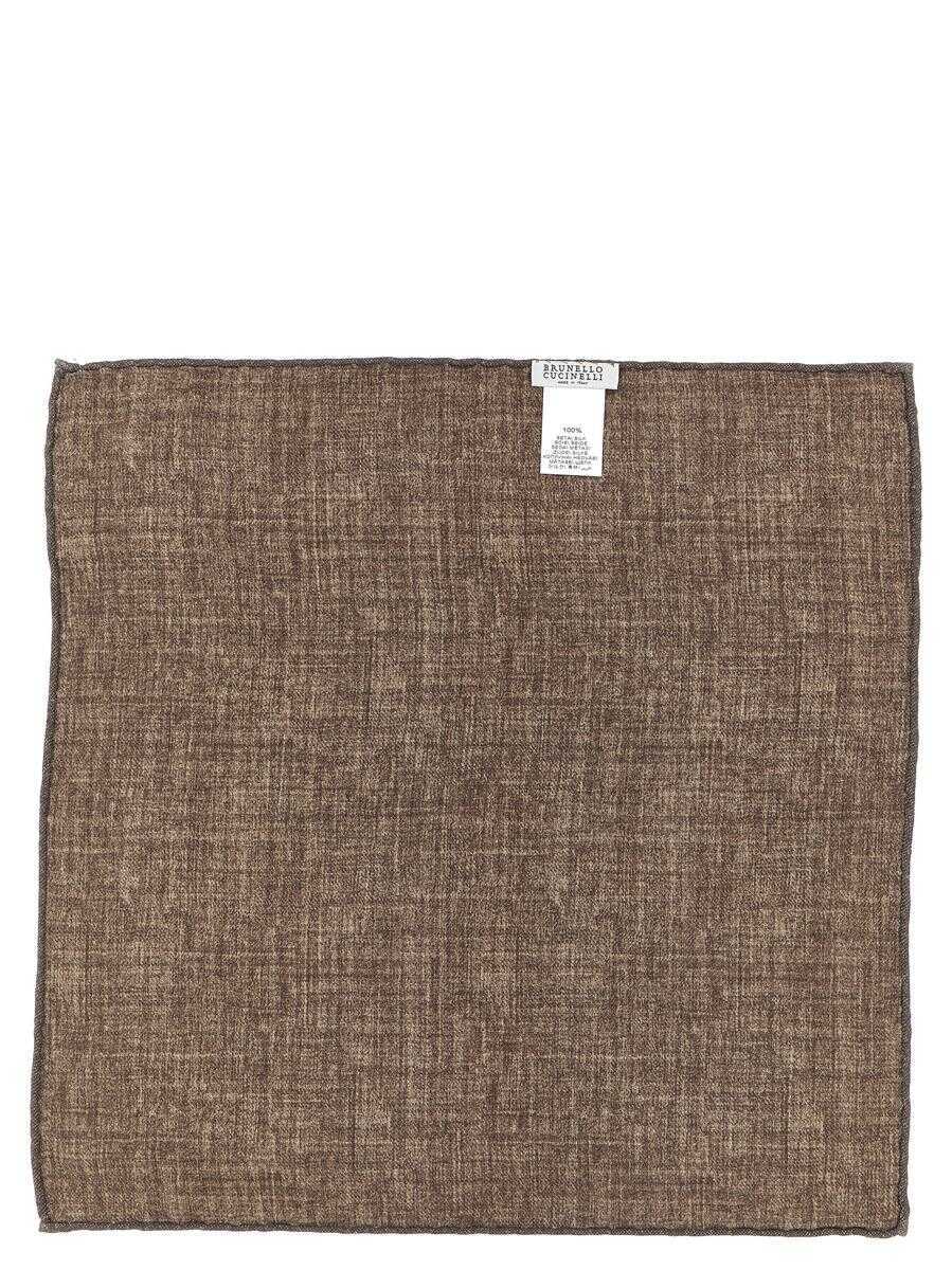 Esarfe Brunello Cucinelli Brunello Cucinelli Silk Pocket Clutch BROWN Barbati (BM 19332222) 2