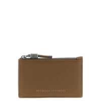 Portofele Brunello Cucinelli 'Shiny Zipper Pull' Card Holder Femei
