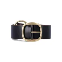 Curele Chloé Anita Leather Belt With Gold Ring Femei