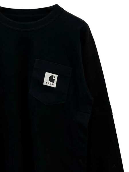 Tricouri Sacai Sacai x Carhartt WIP crewneck t-shirt Black Barbati (BM 19334667) 2