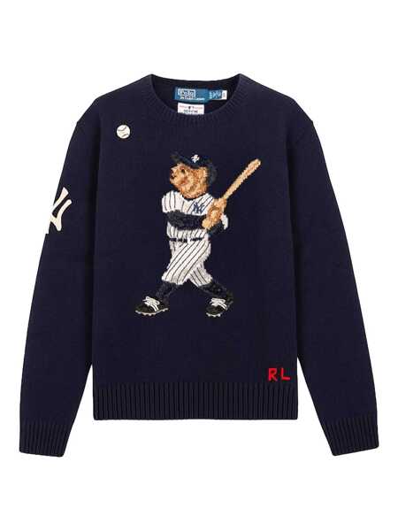 Pulovere Ralph Lauren Yankees Bear crewneck sweater Blue Barbati (BM 19334709) 1