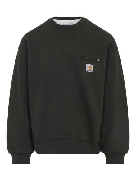 Hanorace Carhartt Detroit crewneck sweatshirt Green Barbati (BM 19334778) 4
