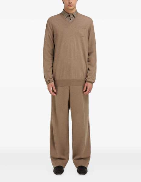 Pulovere Ferragamo Pocket-detail Sweater SAND Barbati (BM 19335083) 2