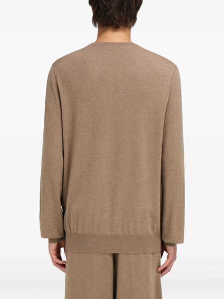 Pulovere Ferragamo Pocket-detail Sweater SAND Barbati (BM 19335083) 4