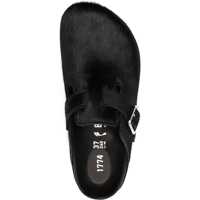 Sandale Birkenstock Dama - Sandale Birkenstock Pony hair Boston Mules with narrow fit BLACK Femei (BM 19335089) - B-mall.ro