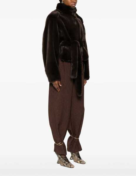 Blanuri DARKPARK Hunter fur & shearling Jacket DARK BROWN Femei (BM 19335260) 3