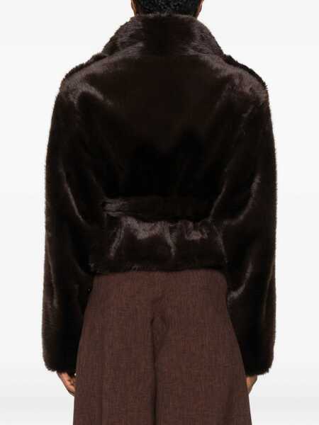 Blanuri DARKPARK Hunter fur & shearling Jacket DARK BROWN Femei (BM 19335260) 4