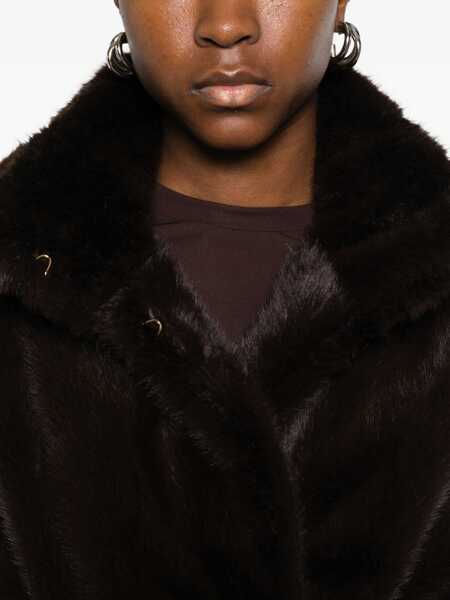 Blanuri DARKPARK Hunter fur & shearling Jacket DARK BROWN Femei (BM 19335260) 5