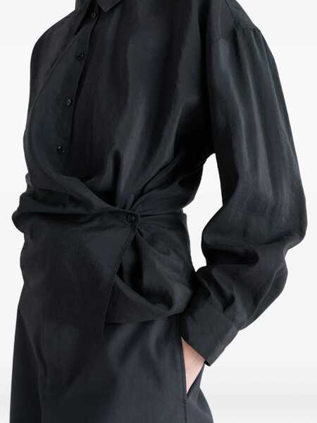 Camasi casual LEMAIRE Draped Shirt BLACK Femei (BM 19335278) 3