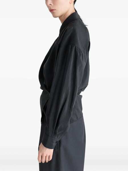 Camasi casual LEMAIRE Draped Shirt BLACK Femei (BM 19335278) 5