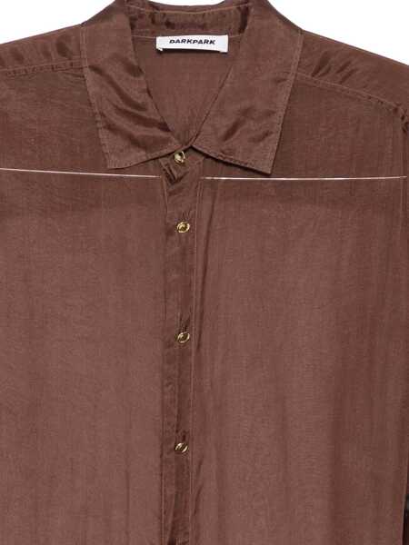 Camasi casual DARKPARK Keanu silk organza Shirt DARK BROWN Femei (BM 19335308) 3