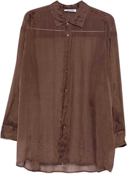 Camasi casual DARKPARK Keanu silk organza Shirt DARK BROWN Femei (BM 19335308) 1