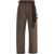DARKPARK Lisa Fur Belt Adorned Loose Fit Carpenter Pants DARK BROWN