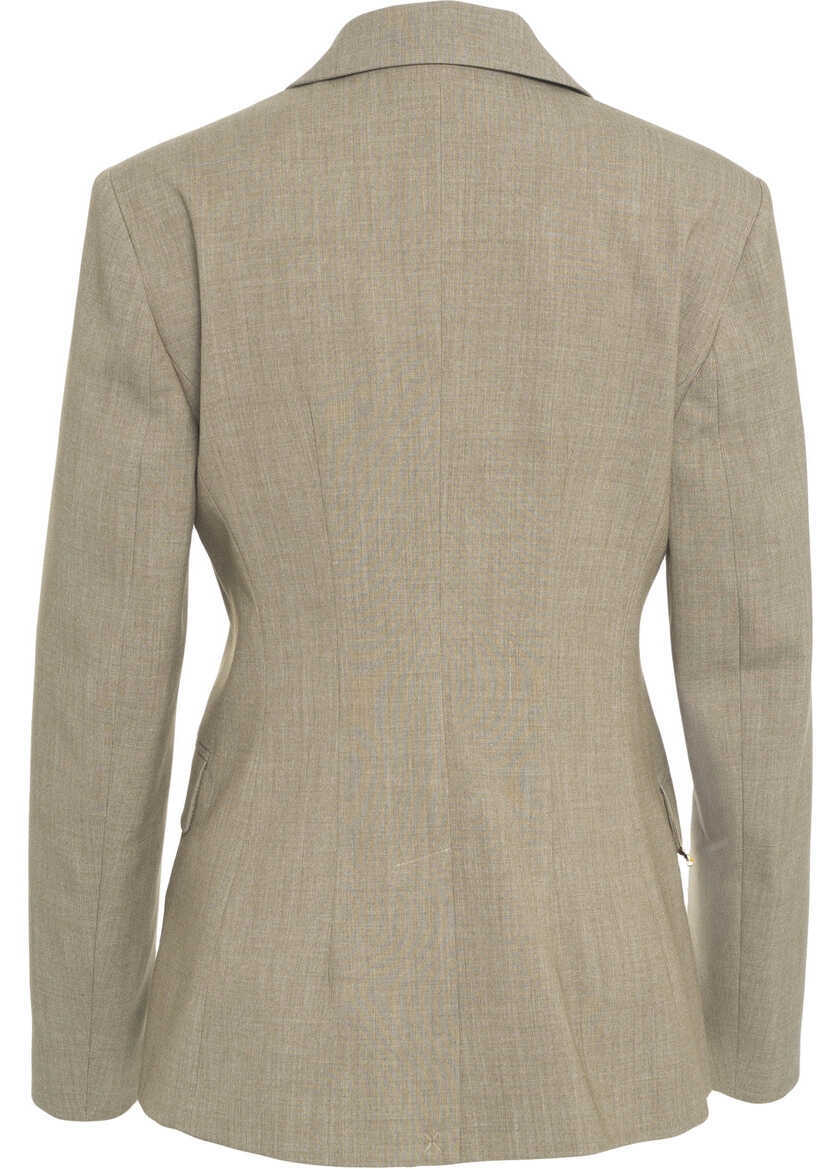 Sacouri Liu Jo Double-breasted blazer Green Femei (BM 19335428) 3