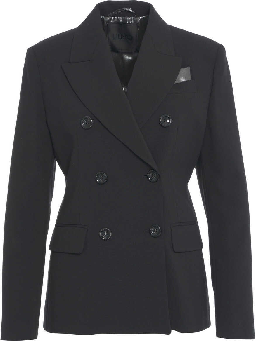 Sacouri Liu Jo Double-breasted blazer Black Femei (BM 19335428) 2