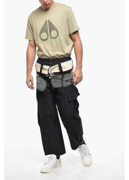 Pantaloni casual CRAIG GREEN Straight Leg Nylon Pants With Removable Multi-Pocket Panel Black Barbati (BM 19335515) 4