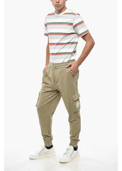 Pantaloni de trening Moose Knuckles Brushed Cotton Clemont Cargo Joggers With Golden Logo Green Barbati (BM 19335542) 4