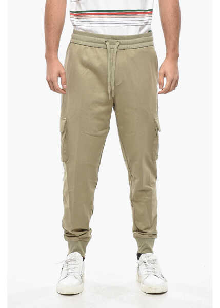 Pantaloni de trening Moose Knuckles Brushed Cotton Clemont Cargo Joggers With Golden Logo Green Barbati (BM 19335542) 1