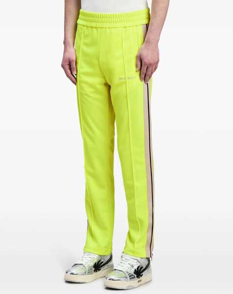Pantaloni de trening Palm Angels Straight Leg Fluorescent Joggers With Ankle Zip Yellow Barbati (BM 19335557) 4