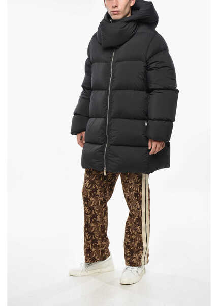 Jachete Bacon Puffer Storm Rod Jacket With Collar-Shaped Hood Black Barbati (BM 19335563) 4