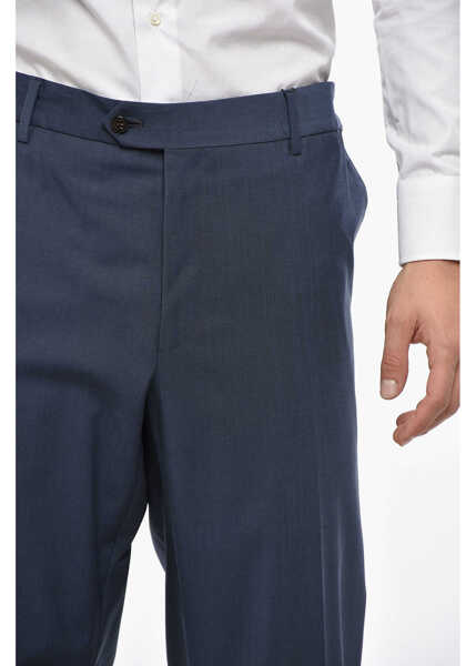 Pantaloni eleganti CORNELIANI Virgin Wool Pleated Pants Blue Barbati (BM 19335569) 2