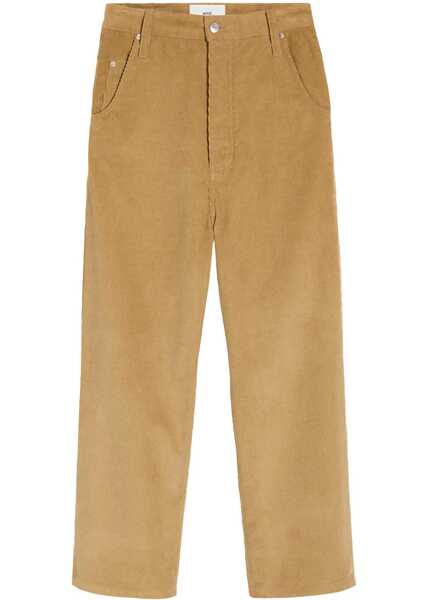 Pantaloni casual AMI ALEXANDRE MATTIUSSI Straight Leg Corduroy Pants Brown Barbati (BM 19335572) 1
