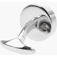 Butoni pentru Barbati - Butoni CORNELIANI Polished Metal Cufflinks With Crystal Embellished Inserts Silver Barbati (BM 19335575) - B-mall.ro