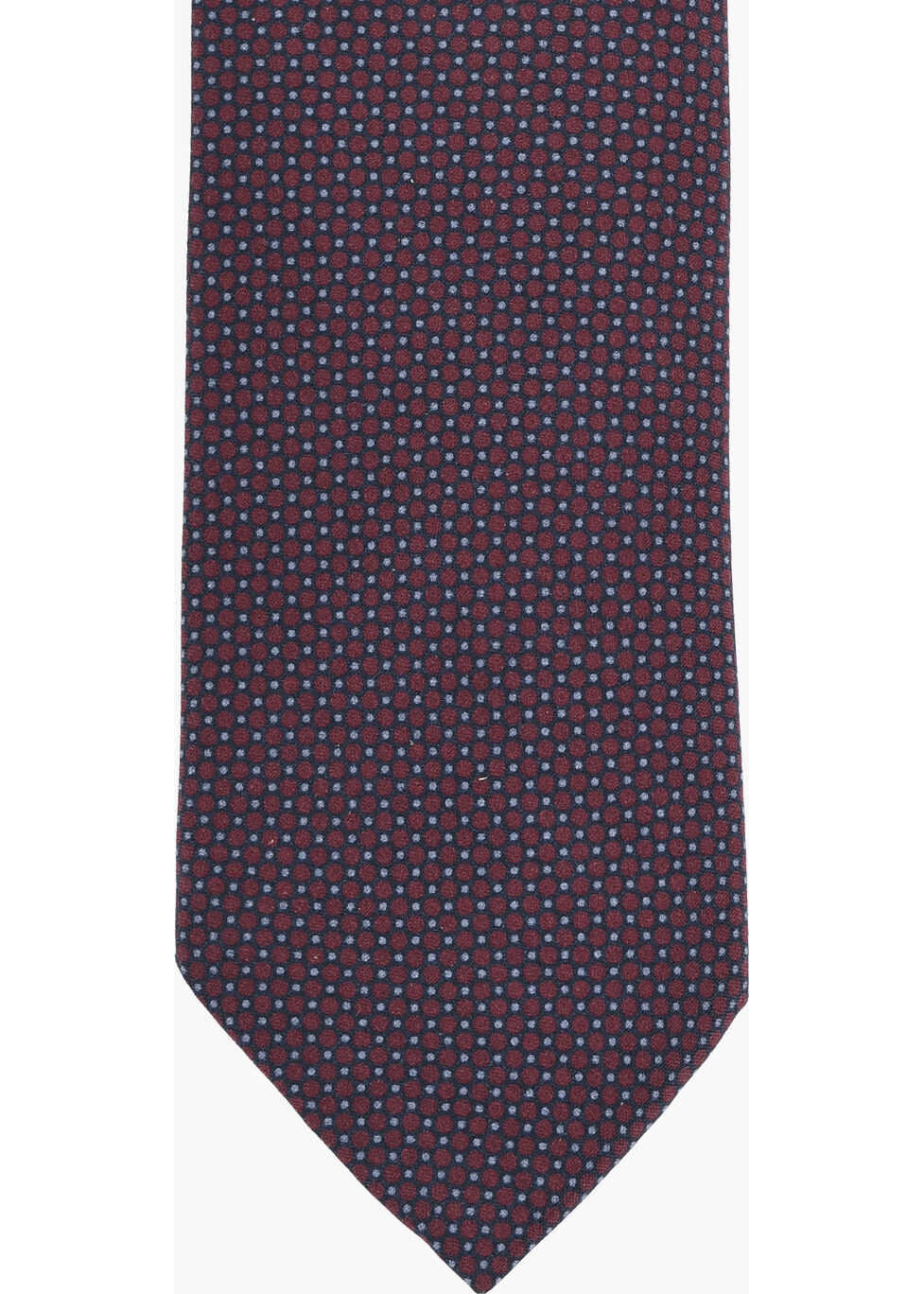 Cravate CORNELIANI Cc Collection Geometrical Patterned Silk Tie Burgundy Barbati (BM 19335584) 2
